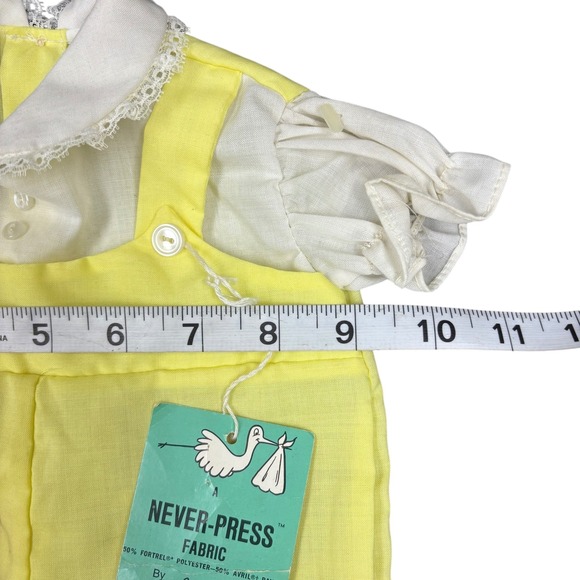 Signature Kids Baby Yellow Squirrel Acorn Embroidered Footed Pajamas Romper 18mo - Picture 6 of 10